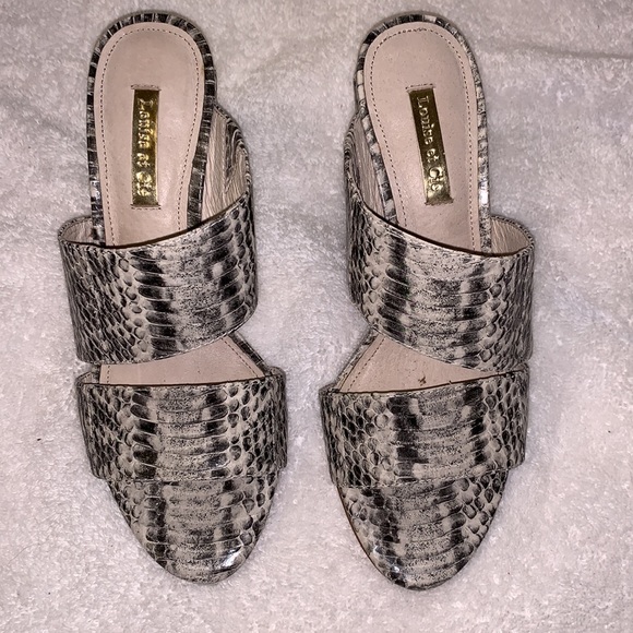 Louise et Cie Snakeskin block heel Sandal sz 6.5 - Picture 2 of 7